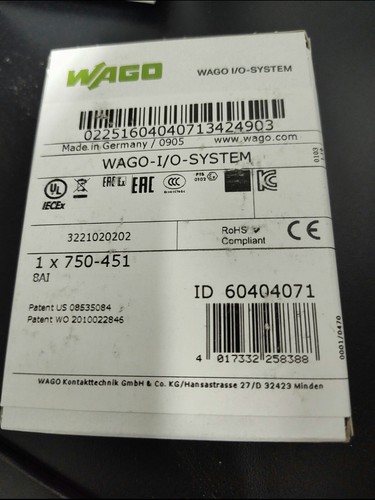 New Wago 750-451 750451 Buscoupler DeviceNet Module PLC Adapter In Box# - Picture 1 of 1