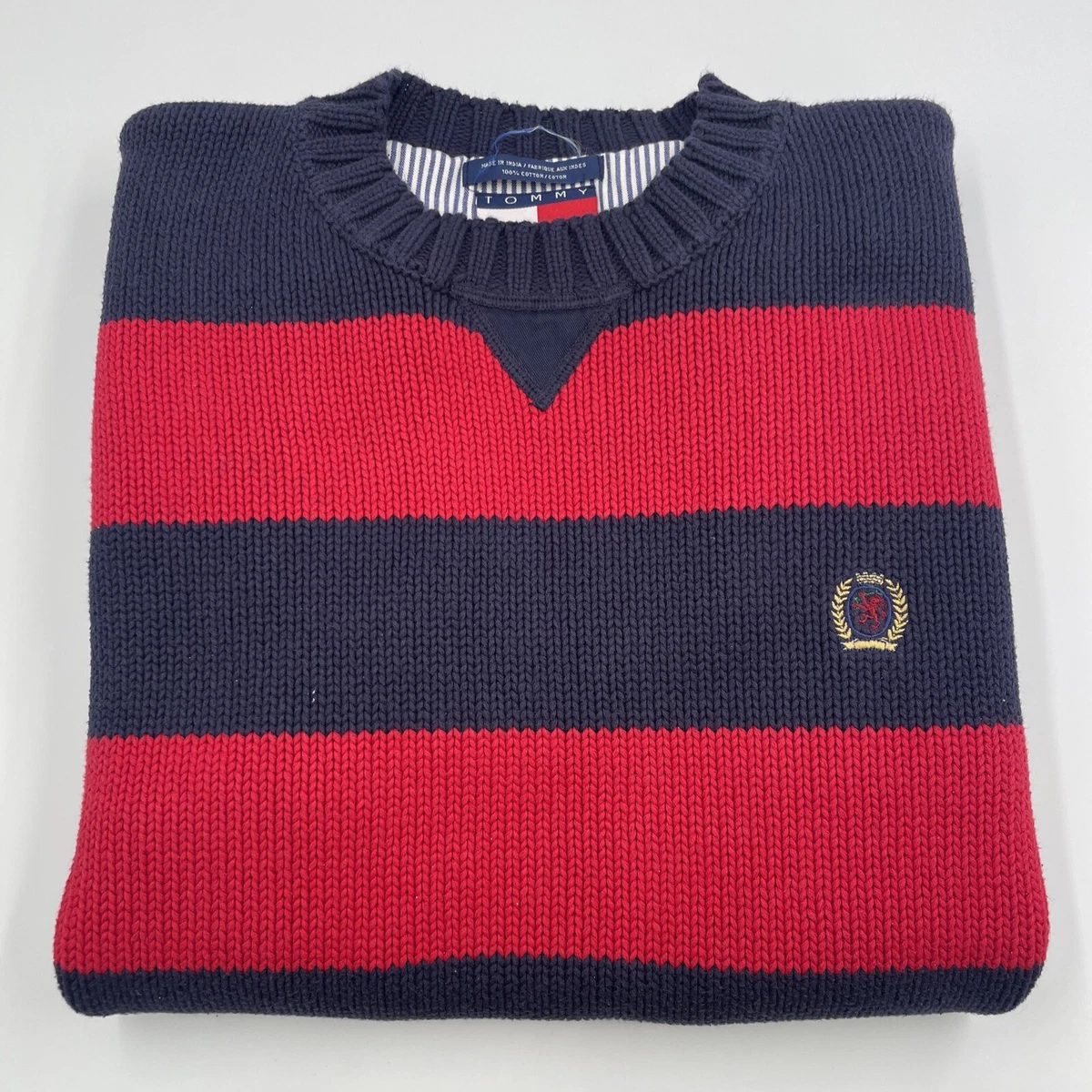 Tommy hilfiger red clearance and blue sweater