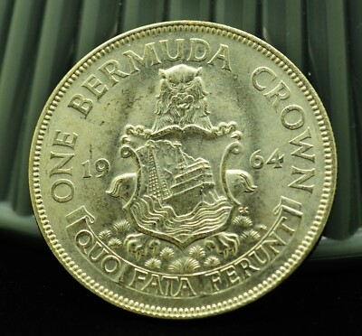 1964 Bermuda One Crown Uncirculated 50% Silver | eBay