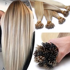 150G Thick 100 Remy Human Hair Extensions Nano Ring Micro Nano Loop Beads Blond