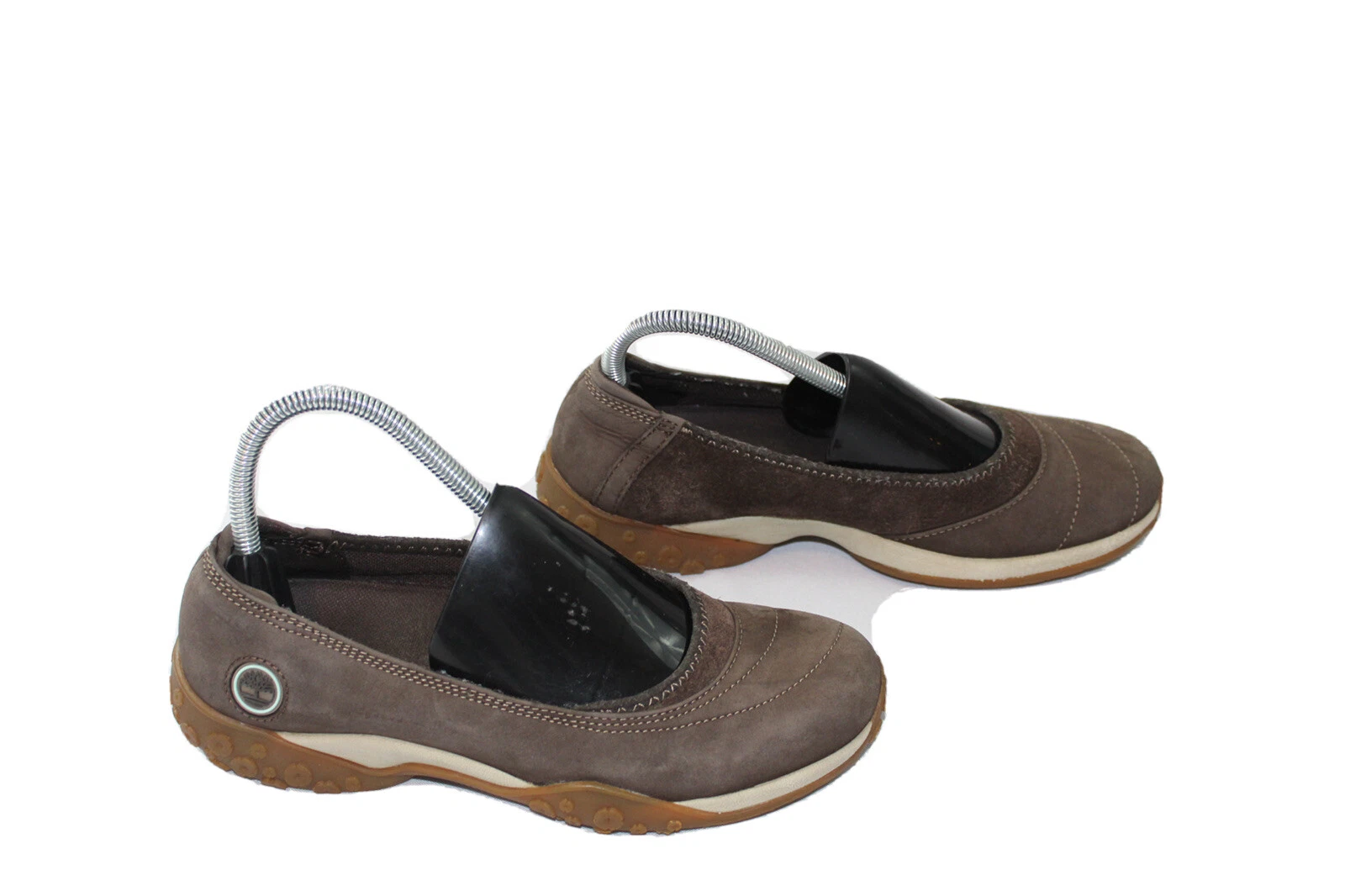 Mocassini piatti Timberland da donna in pelle nabuk marrone taglia 7 5 m #29651