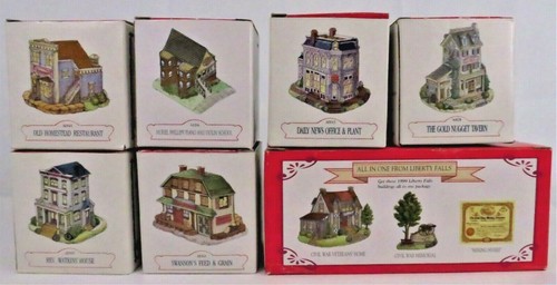 "The Americana Collection" -  Liberty Falls - Lot Of 7  With Original Boxes  EUC - Picture 1 of 8
