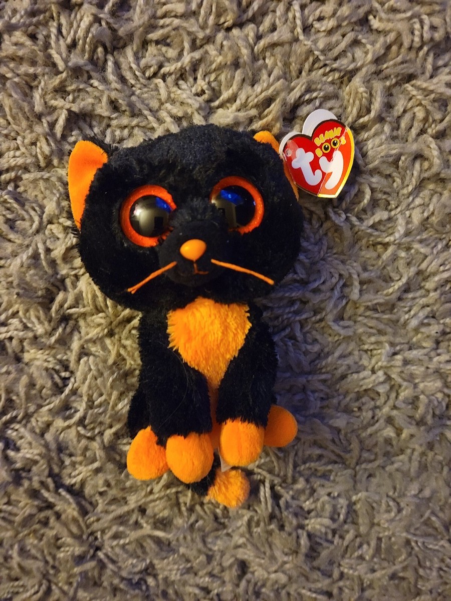 Ty Beanie Boos Moonlight The Cat With Solid Eyes -- Retired | eBay