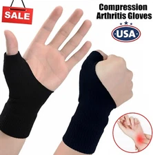 Compression Gloves Joint Care Thumb Support Wrist Brace Arthritis Pain Relief US
