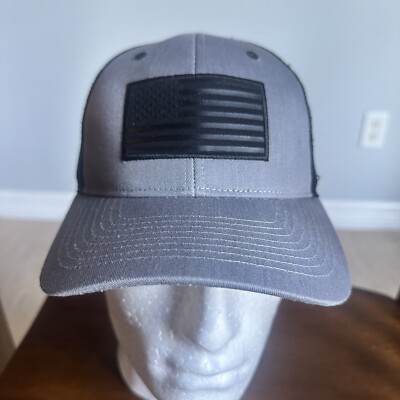 American Flag Patch Hat Cap Adjustable Snap Back Mesh Back OSFM