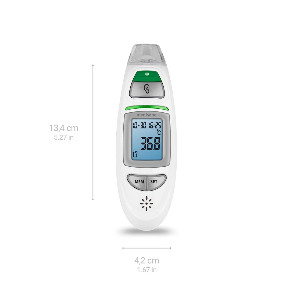 medisana TM 750 digitales Fieberthermometer Ohrthermometer Stirnthermometer 6in1 - Bild 2 von 4