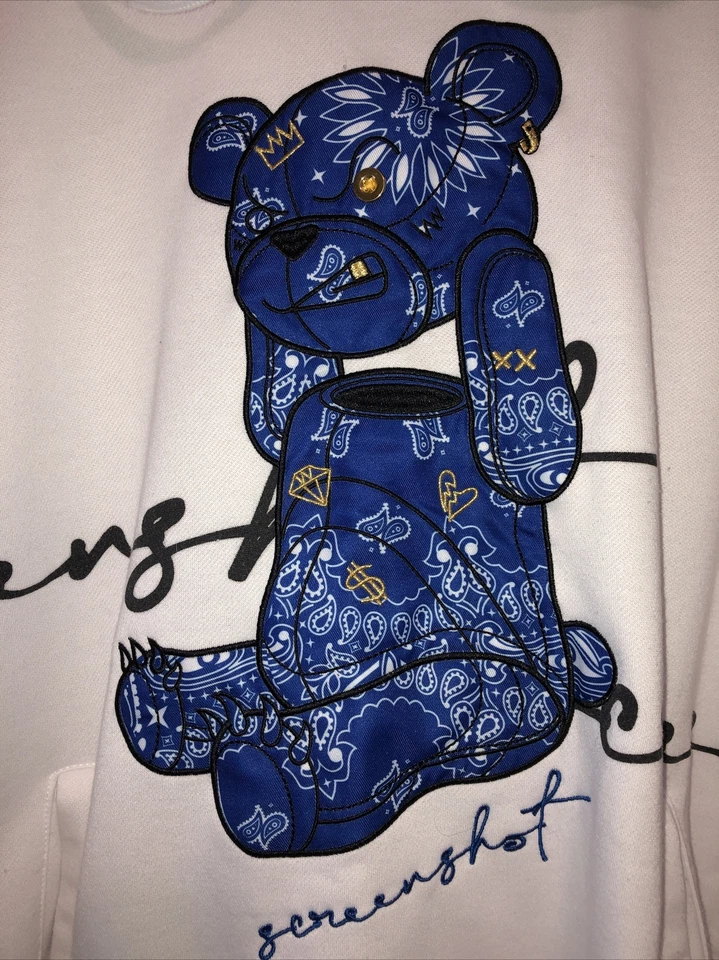 Cloth-eez Captura de Pantalla Para Hombres Urbano Premium Polar Sudadera con Capucha XL Blanca Rara Foto 2 de 4