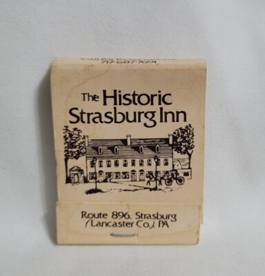 Vintage Matchbook The Historic Strasburg Inn Lancaster PA Advertising Full