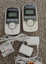 Lot 2 - Motorola MBP161TIMERBU Digital Audio Monitor w/ AC Adapters