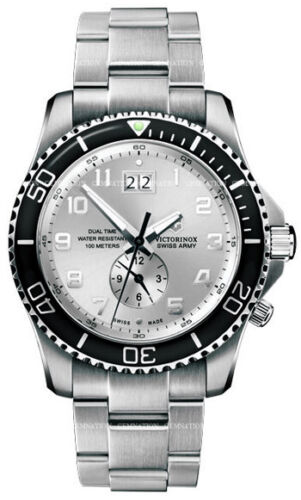 NEW VICTORINOX SWISS ARMY Men's Classic Maverick GS Dual Time Watch 241442  $625