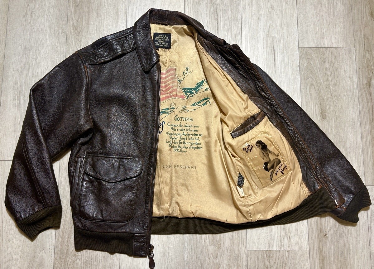 【AVIREX】A2 Leather Jacket Avirex A2 Leather Jacket Orange | The Webster