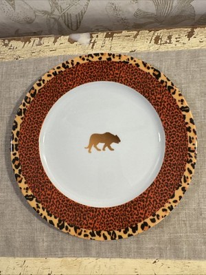 Limoges France Jacques Pergay African Dinner Plate Leopard