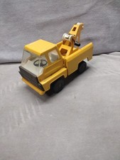 Vintage Japan Pressed Steel Mini Tow Truck Yellow, nice