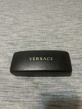 Versace Sunglasses Case Black With Gold Text Hard Clam Shell Case - case only