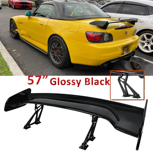 For Honda 2000-09 S2000 Glossy Black 57" Rear Spoiler Wing Truck GT-Style