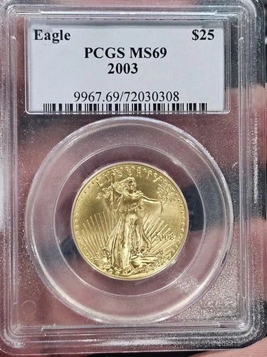 2003 $25 1/2 oz American Gold Eagle PCGS MS69