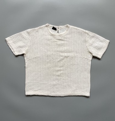 Vintage Mamut Women s Acrylic Knit Streetwear White T-Shirt Size M