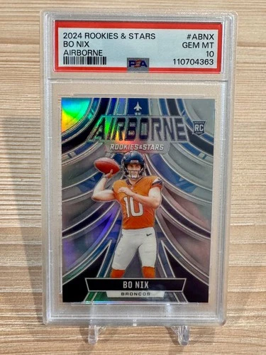 PSA 10 - 2024 Panini Rookies & Stars BO NIX #ABNX Airborne RC Football Card