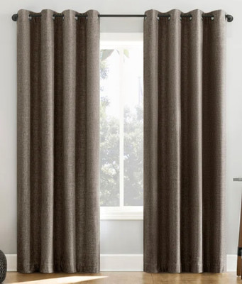 Sun Zero Pratt Grommet Blackout Curtains 63 L x 50 W each| 2 Panels| Brown