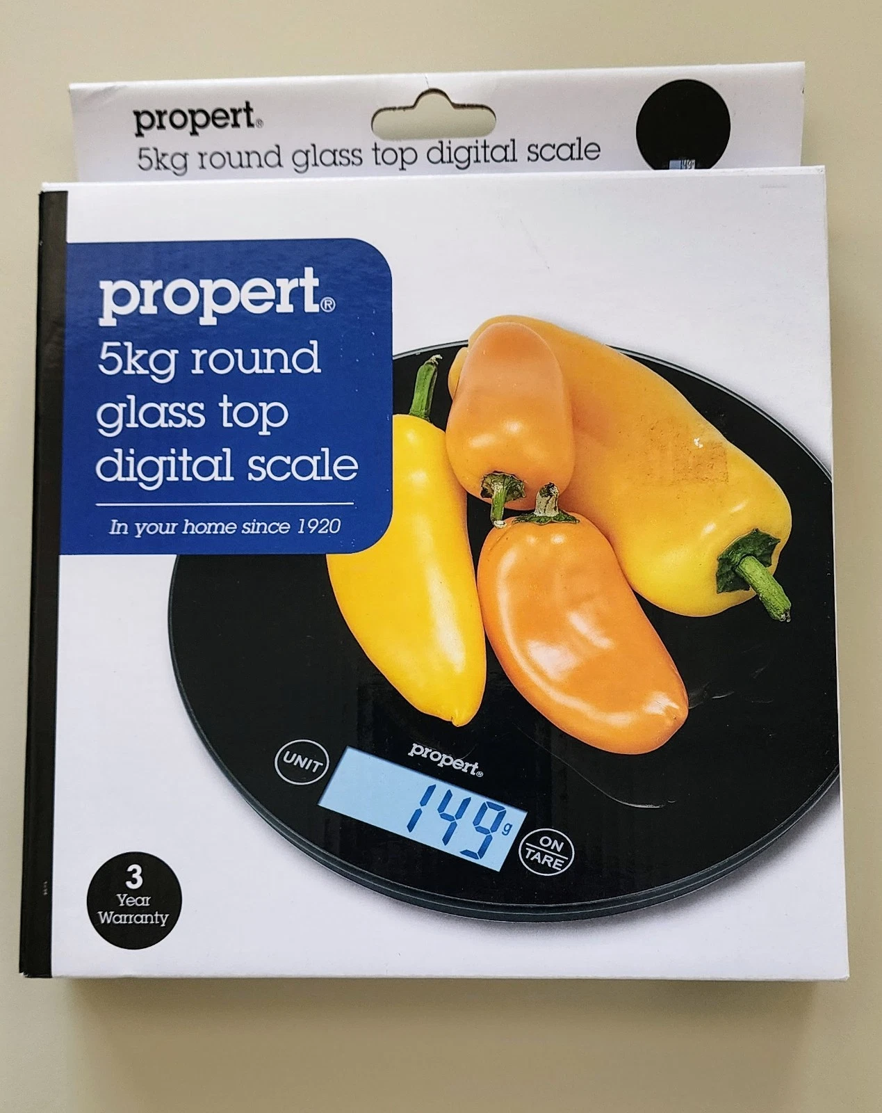 Propert 5kg Digital Kitchen Scale Glass Top – LCD Display, Tare, Batteries Incl.
Opens in a new wind