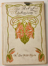 THE ART OF OPTIMISM 1900 Art Nouveau Floral Binding Robert Browning SIGNED Book