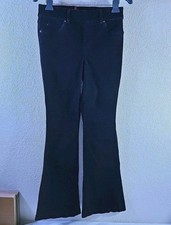 Spanx Jeans Womens Size Medium Black Flare High Rise Pull On Shaping Stretch EUC