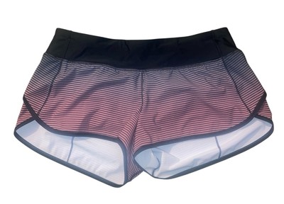 Lululemon Lined Speed Up Running Shorts H2O Double Gradient Pink  SZ 8