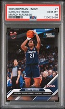 Graded 2025 Bowman U Now March Madness Sarah Strong #7 RC Basketball Card PSA 10