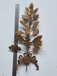 Vermeil branch bay leaf and oak decor vintage antique object