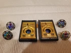 Vintage 1993 Mighty Morphin Power Rangers Spin Fighters 4 Spinners, 2 Launchers