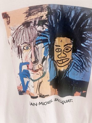 JEAN-MICHEL BASQUIAT & Andy Warhol Dos Cabezas Painting Mens Large