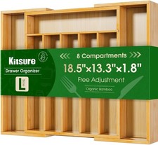 Silverware Organizer Expandable Bamboo Kitchen Drawer Organizer Cooking Utensils