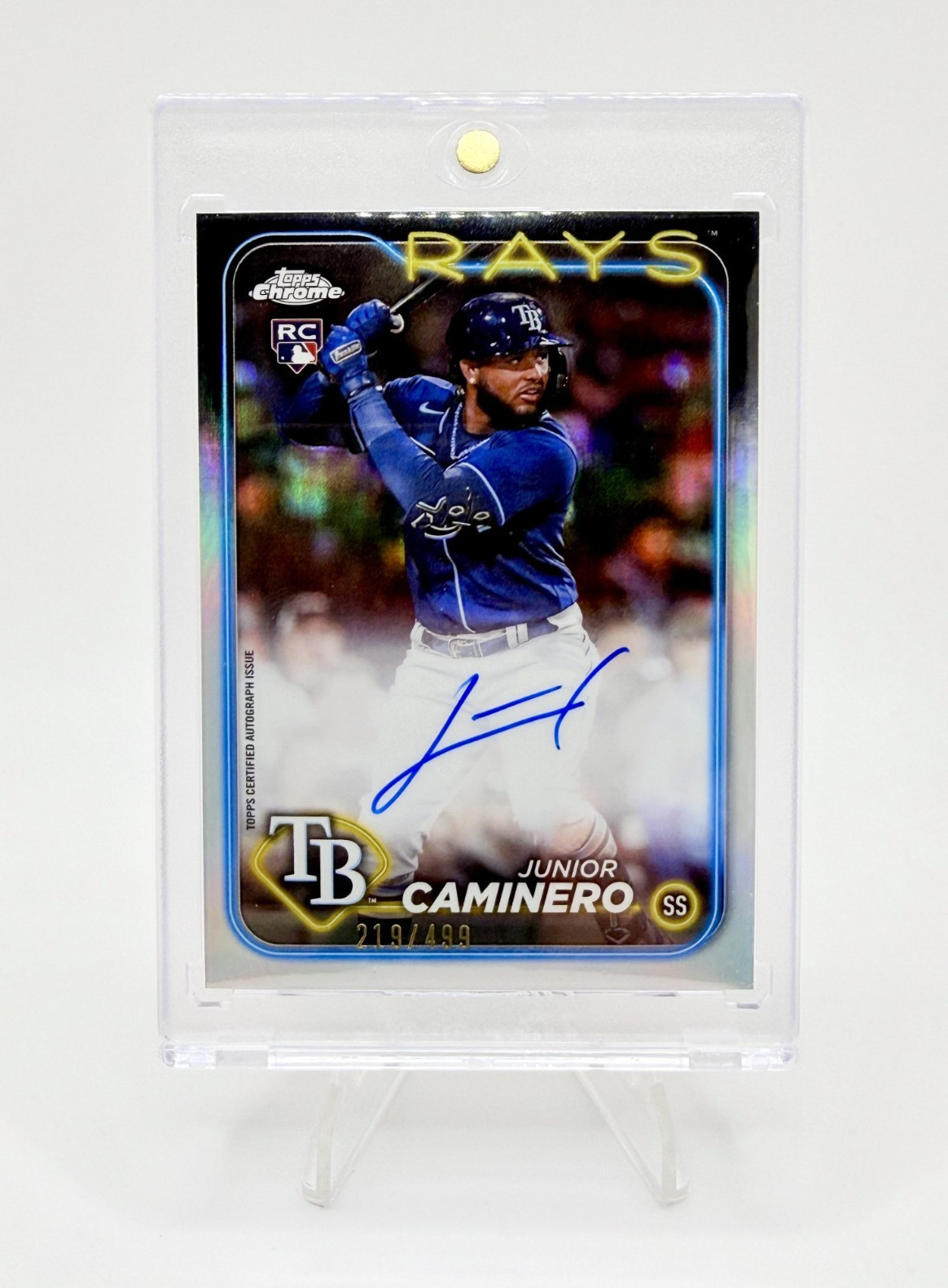 Junior Caminero 2024 Topps Chrome #RA-JCA Rookie Autographs