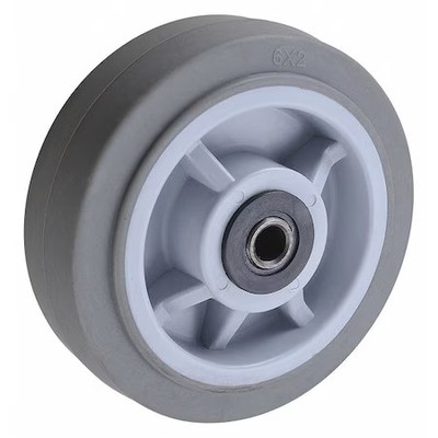 Caster Wheel, Tpr, 6 In., 600 Lb., Gray, Standards: Icwm, Xs0620112