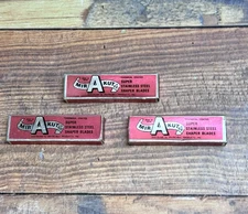 14 Vintage Mir-A-Kut Japan Stainless Steel Hair Shaper Blades Coated NOS 3 Boxes