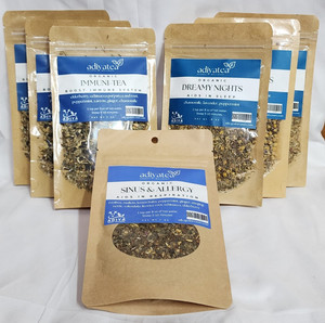 Adiyatea Organic Loose Leaf Tea 8oz Bags- Lot Of 7
