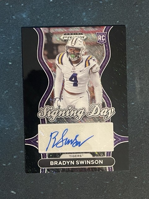 2025 Panini Prizm Draft Picks Black Shimmer Bradyn Swinson Auto 1/1 LSU TIGERS