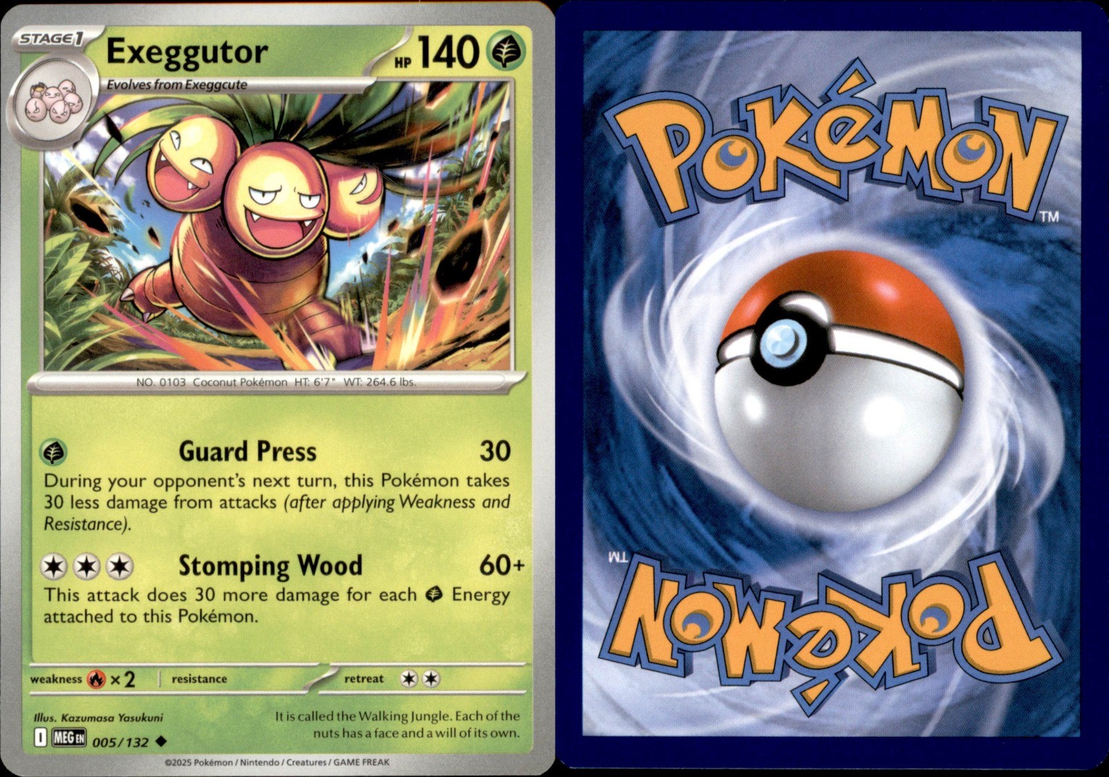 Exeggutor - 005/132 2025 Grass LP ME01: Mega Evolution Uncommon