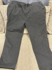 Coleman Men's 40x32 Tag 31 Gray Canvas Cargo Pants Tool Pockets, Fleece Lining