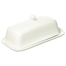 Bia Cordon Bleu 901114 Porcelain Covered 2-Piece Butter Dish 8.25" X 3.5" White