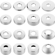 Duscharmatur Rosette Edelstahl Abdeckrosette Wasserhahn Rohrabdeckung 2 Stück