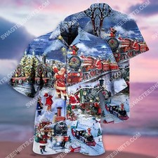 Christmas Santa Claus All Over Printing Hawaiian Shirt For Men