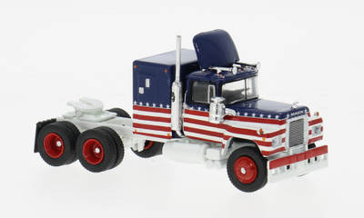 BREKINA 1966 MACK RS 700 TRACTOR TRUCK STARS & STRIPES HO 1/87