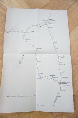 1915 North Eastern Railway Entfernungsdiagramm Plan Karte Berwick Alnmouth Ref7