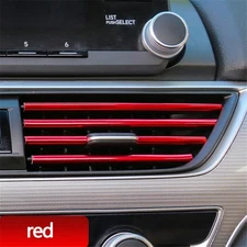 Car Interior Air Conditioner Outlet Decoration Strip A/C Vent Bar Bright Strip