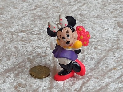Figur Minnie Maus mit Blumenstrauß 1992,Sammelfigur,Comicfigur
