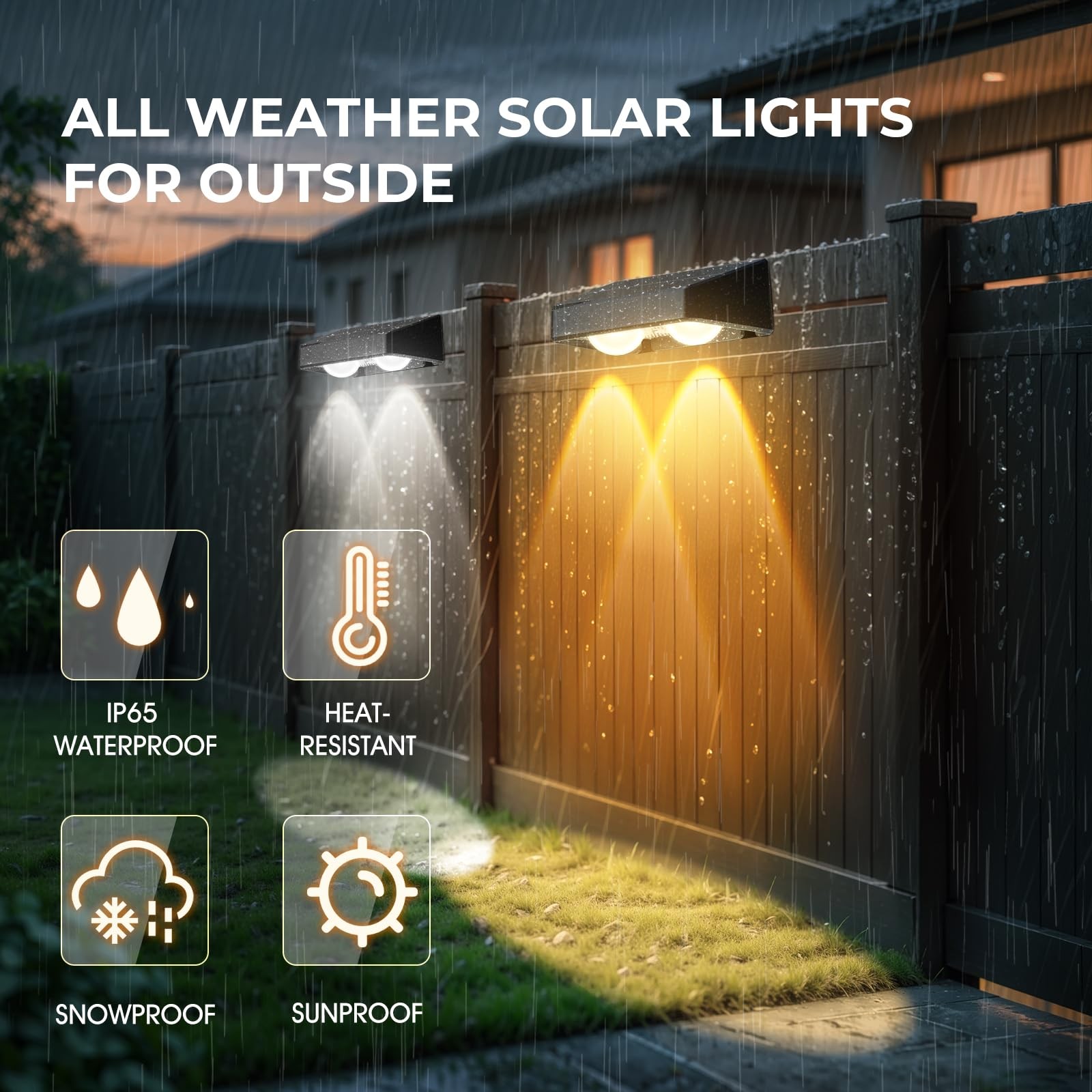 LED Solar Power Fence Lights Deck Door Wall Stair Step Outdoor Garden Decor Lamp