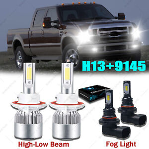H13+9145 LED Headlight DRL Fog Lights Bulbs For Ford F-series Pickup Hi-Lo Beam