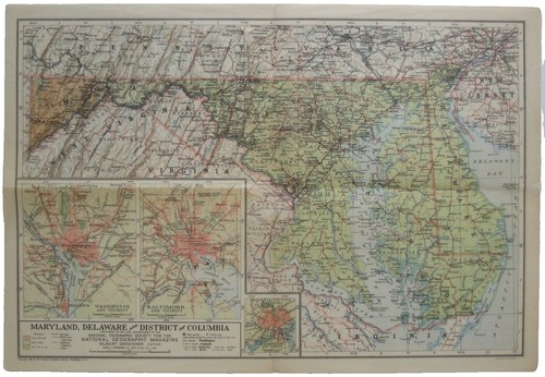 Antique Illustration 1901 Political Map of the United States