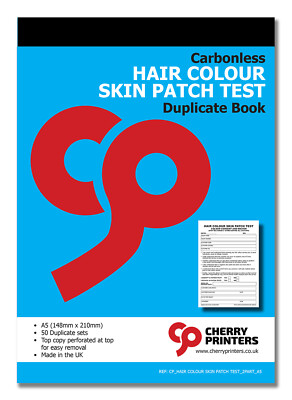 Cherry NCR Haarfarbe Hautpflaster Test Duplikat 2-teilig Buch A5 (148 mm x 210 mm)